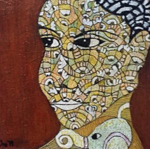 "Beautiful", Mixed media on canvas, 30x30 cm, 2019, 500,00 Euro Antonius Kho, Mixed media on canvas