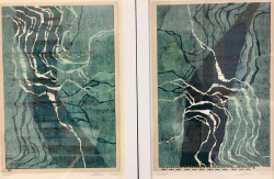 Holzschnitt, 2-tlg., 26,5 x 18 cm, 2020, Unikat, inkl. Rahmen, 380,00 Euro Claudia Betzin, Kunstwerk