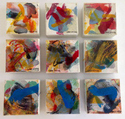 Ich laufe der Vergangenheit nach, Acryl auf Leinwand, 9x10x10 cm, 2009, 1.260,00 Euro Teguh Ostenrik, Acryl auf Leinwand