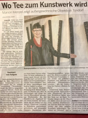 Marion Menzel, Kunstausstellung Blumen für Maria