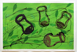 Teatime (Zeichnungen), 2016
Acrylfarbe, Lack, Tusche, Tee auf Büttenpapier
2016, 650 EUR Marion Menzel, Ausstellung True Colors 2022: teatime 06