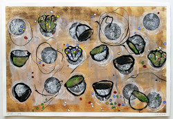 Teatime (Zeichnungen), 2016
Acrylfarbe, Lack, Tusche, Tee auf Büttenpapier
2016, 650 EUR Marion Menzel, Ausstellung True Colors 2022: teatime 15