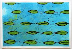 Teatime (Zeichnungen), 2016
Acrylfarbe, Lack, Tusche, Tee auf Büttenpapier
2016, 650 EUR Marion Menzel, Ausstellung True Colors 2022: teatime 16