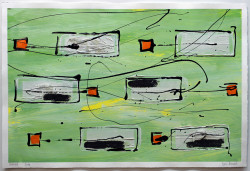 Teatime (Zeichnungen), 2016
Acrylfarbe, Lack, Tusche, Tee auf Büttenpapier
2016, 650 EUR Marion Menzel, Ausstellung True Colors 2022: teatime 20