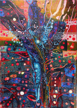 Feuilles d’Artifice, 2019
Acryl auf Leinwand
50x70cm
900 EUR Susanne Lewest, Ausstellung True Colors 2022: feuilles dàrtifice