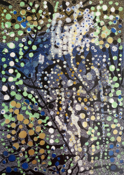 Fireflies, 2017
Acryl auf Leinwand
50x70cm
900 EUR Susanne Lewest, Ausstellung True Colors 2022: luciolles